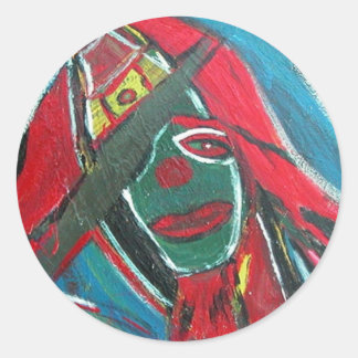Aquatic Clown Classic Round Sticker