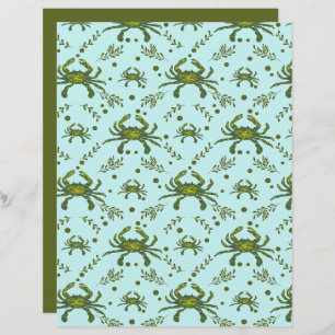 Aquatic Crabs Pattern Design