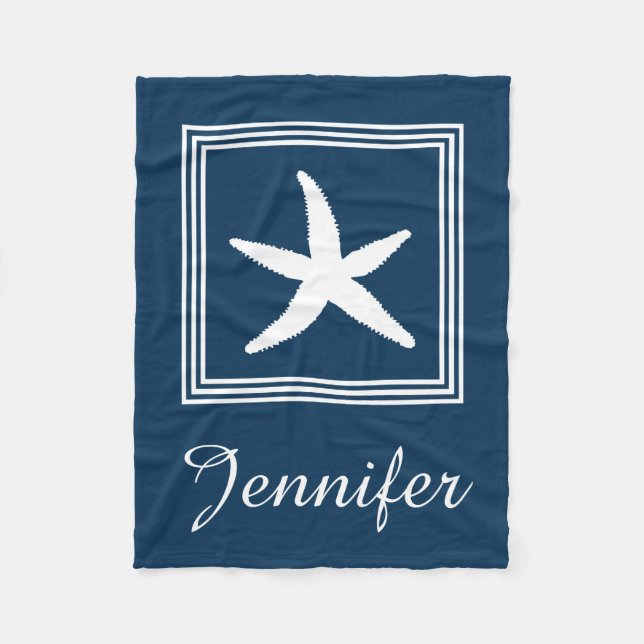 Aquatic design fleece blanket (Front)