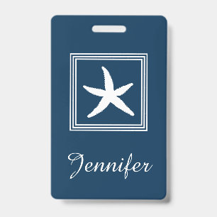 Aquatic design ID badge