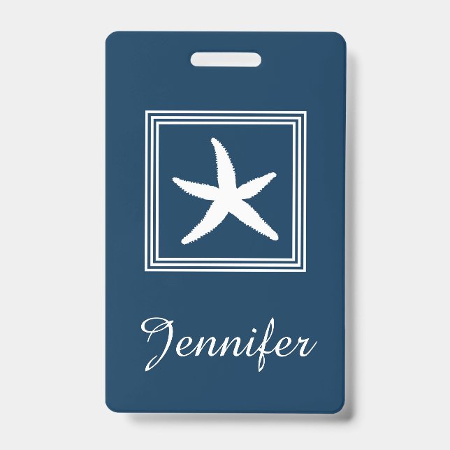 Aquatic design ID badge (Front)