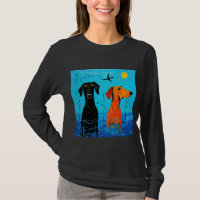 "Aquatic Duo of Joy" - Surreal Colourful Dogs