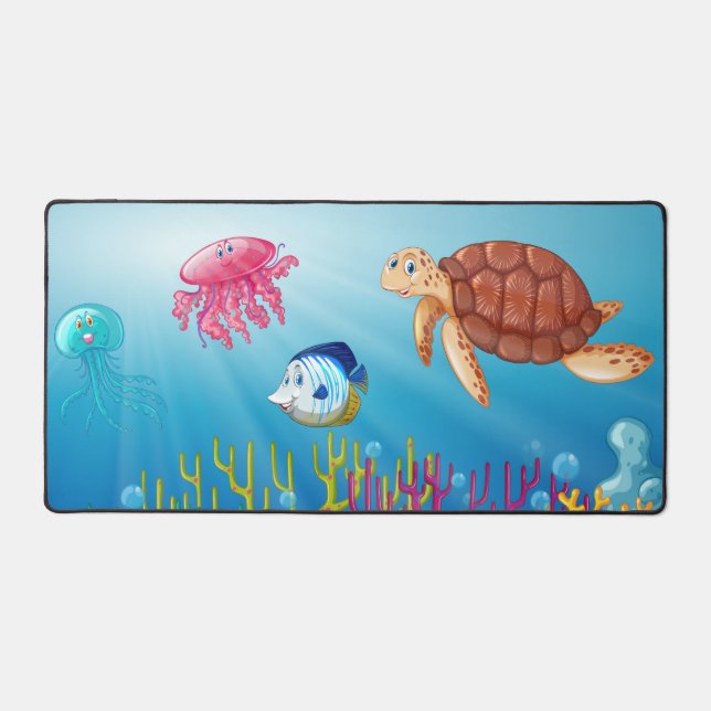 Aquatic Escape Desk Mat (Front)