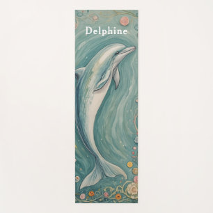 Aquatic Grace: The Dolphin's Dance Yoga Mat