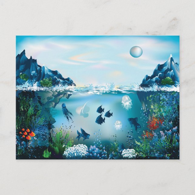 Aquatic Landscape Postcard (Front)