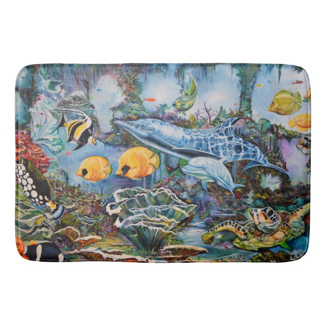 Aquatic life bath mat (Front)