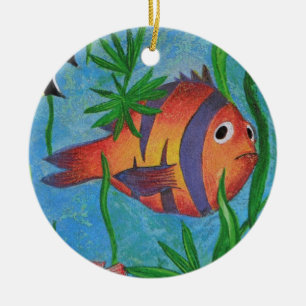 aquatic life ceramic tree decoration
