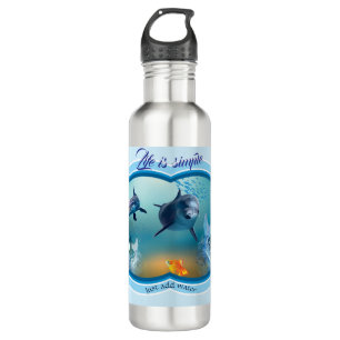 Aquatic Life is Simple 710 Ml Water Bottle