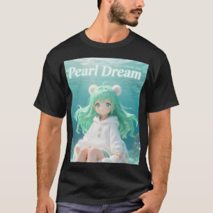 Aquatic Mint: Kawaii Undersea Girl in Hoodie & Iri T-Shirt