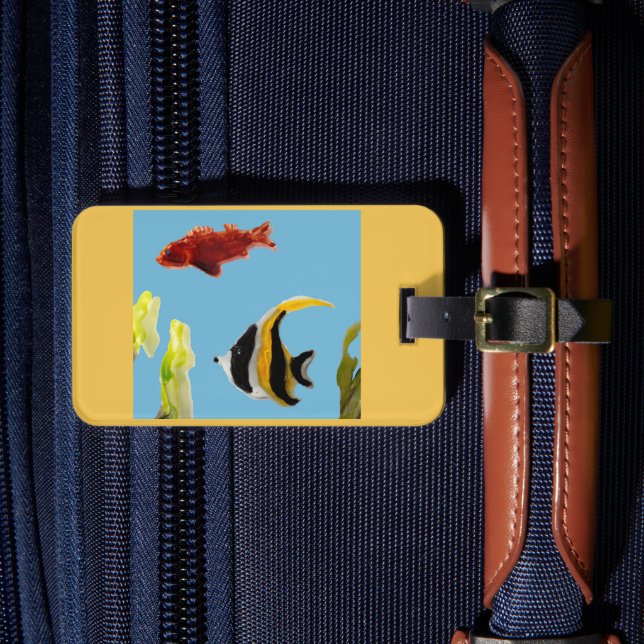 Aquatic Sea Art Fish Luggage Tag (Front Insitu 4)