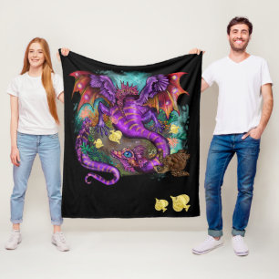 Aquatic Sea Dragon Fleece Blanket