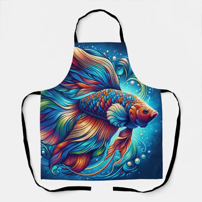 Aquatic Serenade Tropical Fish Apron (Front)