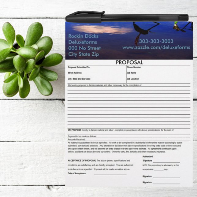 Aquatic Silhouette Cloud Proposal Personalised Letterhead (Creator Uploaded)