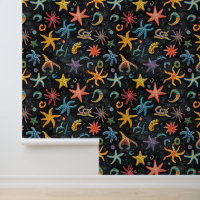 Aquatic Starfish Sea Creature Drawing Pattern 