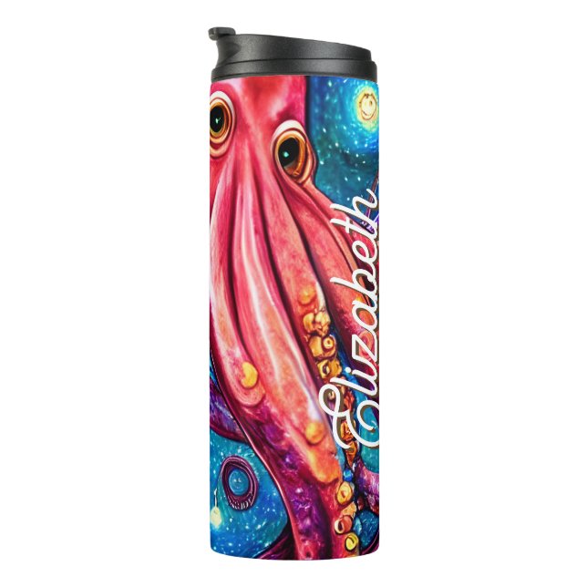 Aquatic Tentacles Kraken Menacing Scary Custom Thermal Tumbler (Rotated Right)