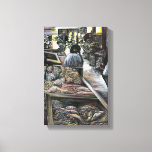 Aquatic, yet Kissed with Desert Wind, Jerusalem Canvas Print