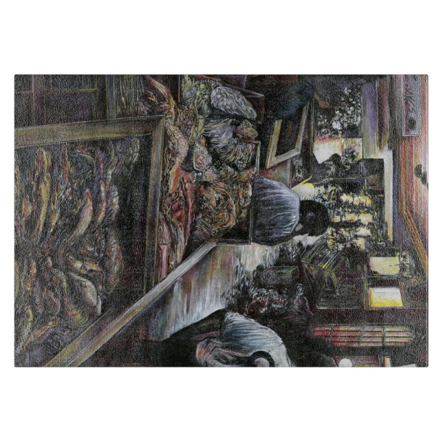 Aquatic, yet kissed with Desert Wind, Jerusalem Cutting Board (Front)