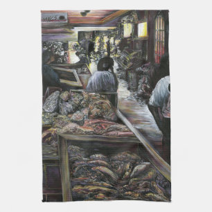 Aquatic, yet Kissed with Desert Wind, Jerusalemc Tea Towel