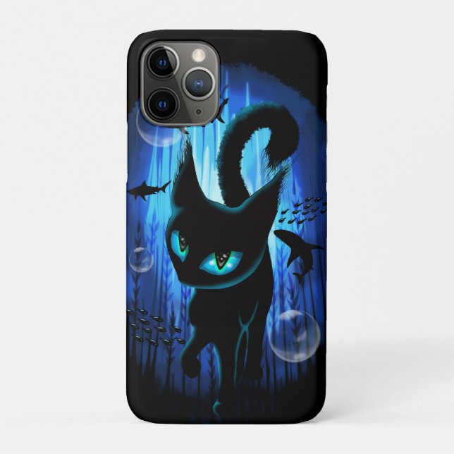 Aquaticat - Surreal Cat in Deep Ocean Fantasy Case-Mate iPhone Case (Back)