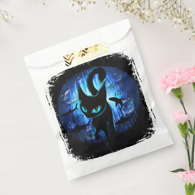 Aquaticat - Surreal Cat in Deep Ocean Fantasy Favour Bags (Sealed)