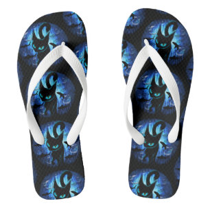 Aquaticat - Surreal Cat in Deep Ocean Fantasy Jandals