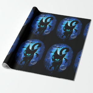 Aquaticat - Surreal Cat in Deep Ocean Fantasy Wrapping Paper