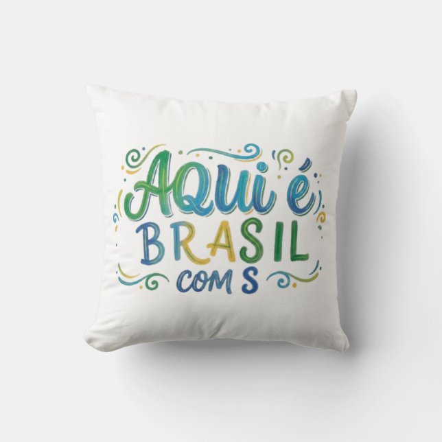 Aqui e Brasil com S Culture Cushion (Front)