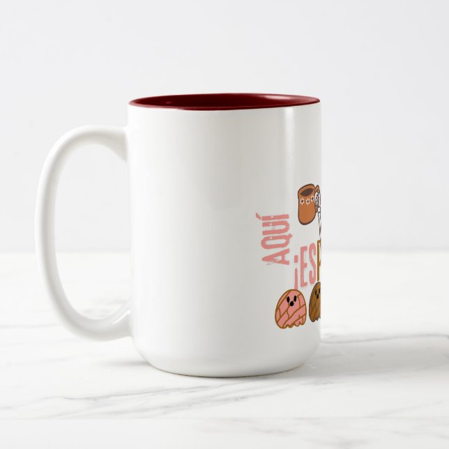 ¡Aquí Espantan! Two-Tone Coffee Mug (Left)
