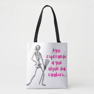 Aqui esperando que cambies meme tote bag