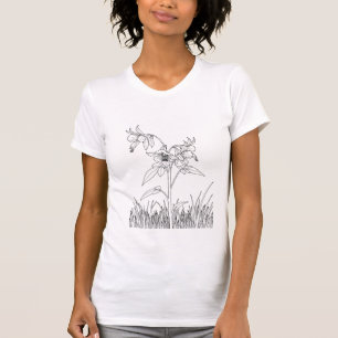 Aquilegia canadensis - Red Columbine, Native Plant T-Shirt