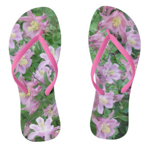Aquilegia Flower Adult Flip Flops