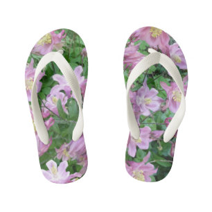 Aquilegia Flower Kids Flip Flops