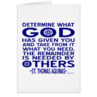 Aquinas Quote Look What God Given You Blue