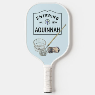 Aquinnah clamming themed pickleball racket paddle