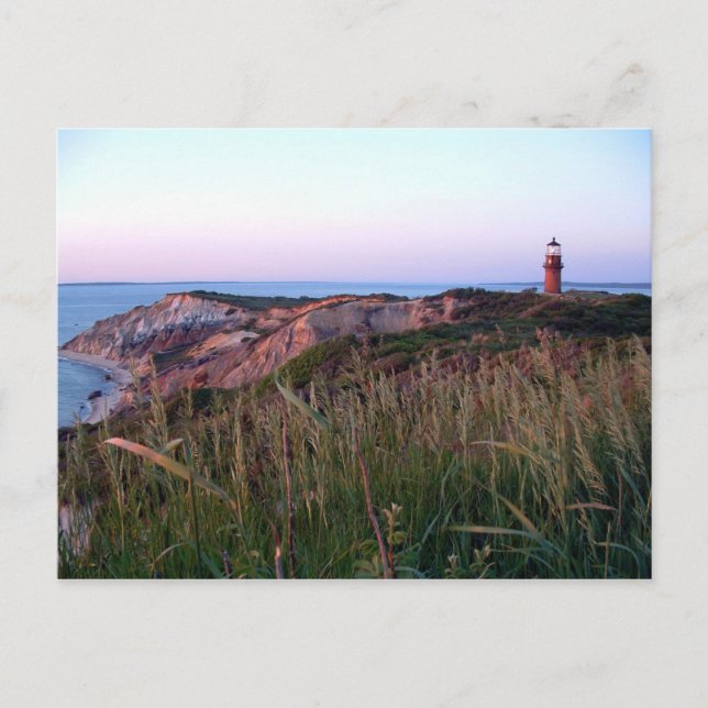 Aquinnah Sunset and Lighthouse Postcard (Front)