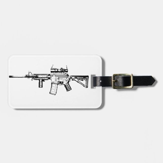 AR15 LUGGAGE TAG (Front Horizontal)