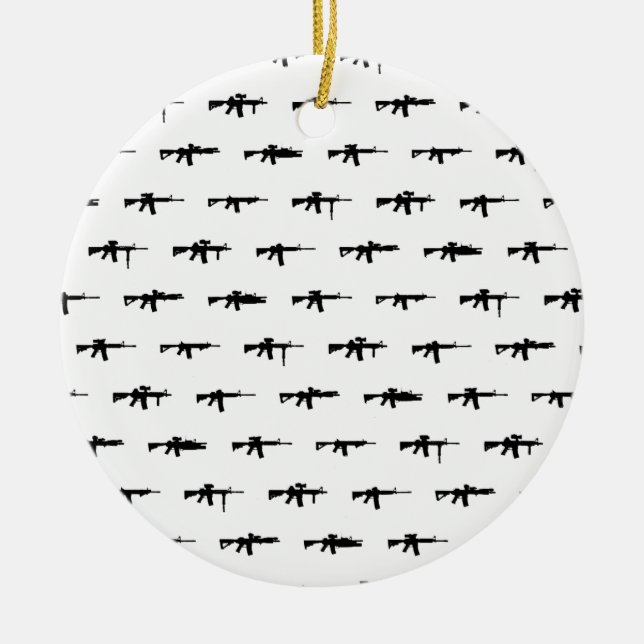 AR15 Pattern Ceramic Tree Decoration (Front)