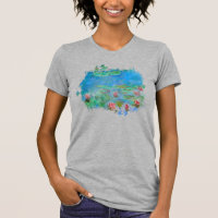 ** AR23 Monet Lily Pad Pond Painting Grey T-Shirt