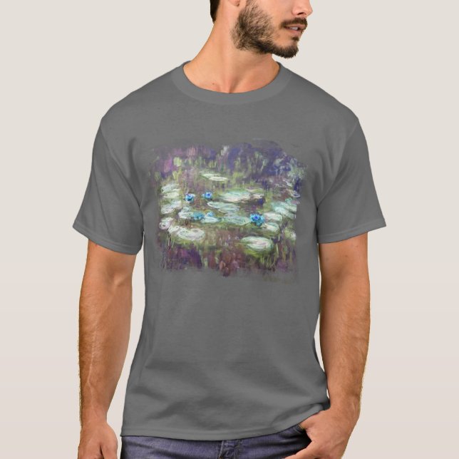 ** AR23 Monet Lily Pads Pond Abstract Classic T-Shirt (Front)