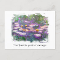 ** AR23 Monet Lily Pads Pond Fine Art Personalise
