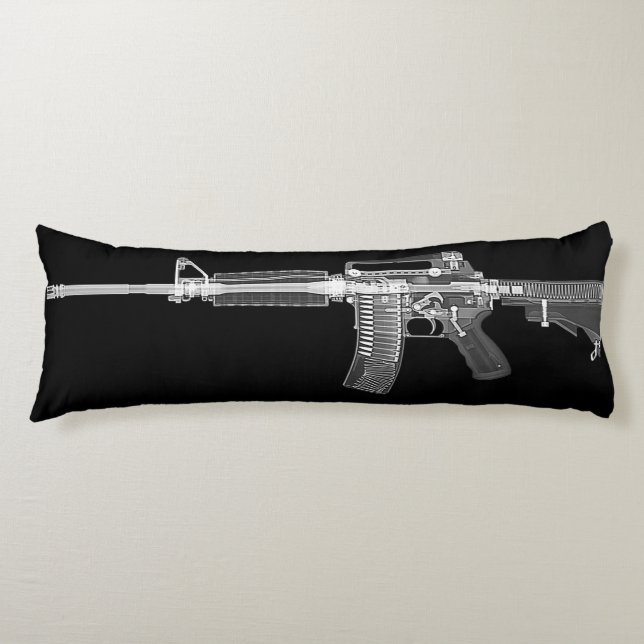 AR-15 AR15 Rifle Gun Firearm REAL X-RAY CT SCAN Body Cushion (Front)