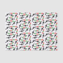 AR-15 Christmas tissue paper HO HO HO PEW PEW PEW