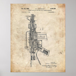 Ar-15 Gun Pistol Patent Poster