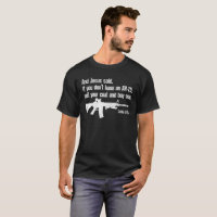 AR 15 Jesus Gun T Shirt Luke 22 36 Bible Christian