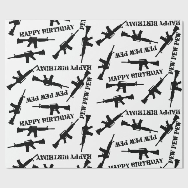 Ar-15 Themed Birthday Gift Wrap (Seam)