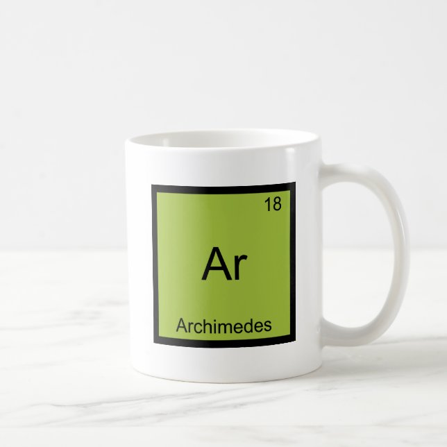 Ar - Archimedes Funny Chemistry Element Symbol Tee Coffee Mug (Right)