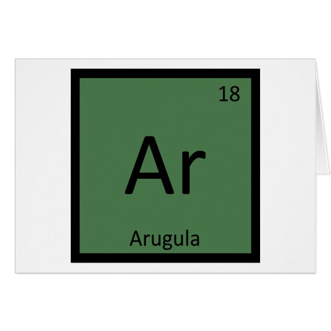 Ar - Arugula Vegetable Chemistry Periodic Table (Front Horizontal)