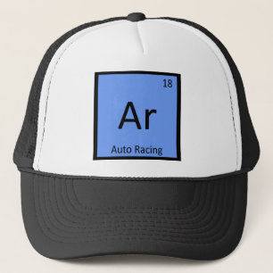Ar - Auto Racing Sports Chemistry Symbol Trucker Hat