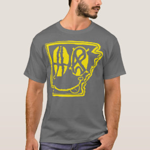 AR Eyes Arkansas Grunge Smiling Face Yellow T-Shirt
