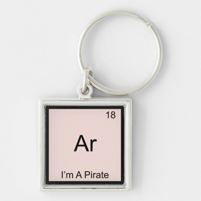 Ar - I'm a Pirate Chemistry Element Symbol Funny Key Ring (Front)